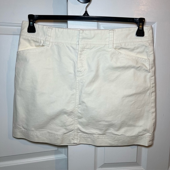 Lilly Pulitzer Dresses & Skirts - Lilly Pulitzer Off White / Ivory Mini Short Denim Skirt Womens Size 12